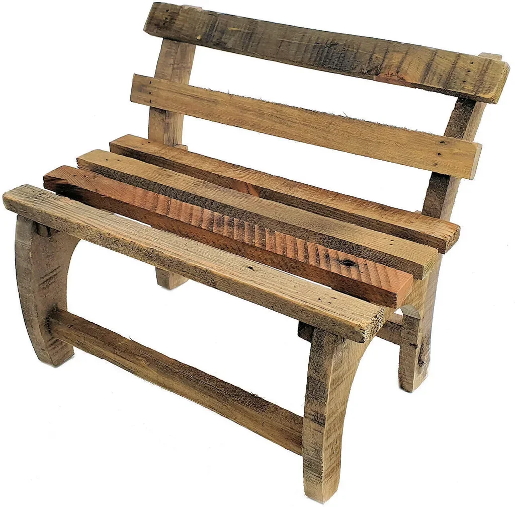 Deko-Blumenbank aus Altholz – Klein, 32 cm