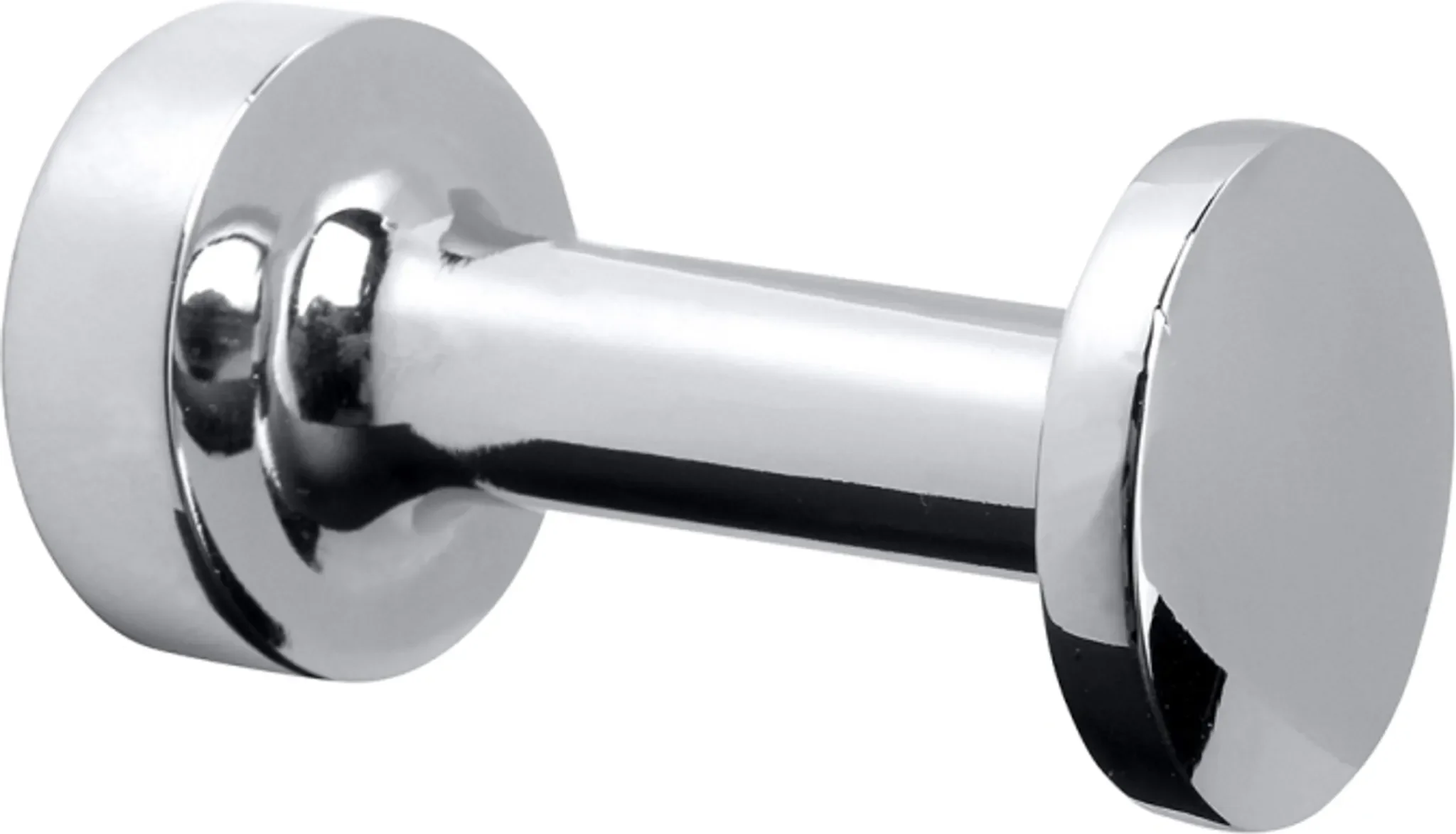 BOMEGA Kleiderhaken – Messing/Chrom poliert, ø 25 x 50 mm