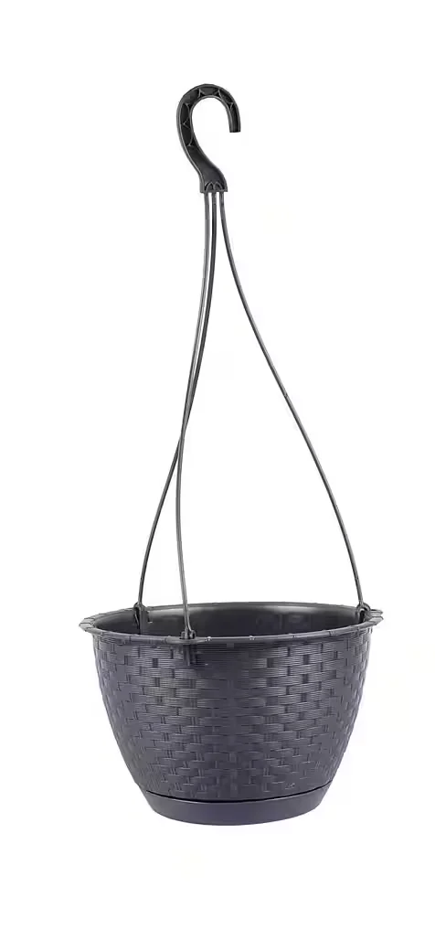 Blumenampel aus Kunststoff – Ø 25 cm, anthrazit