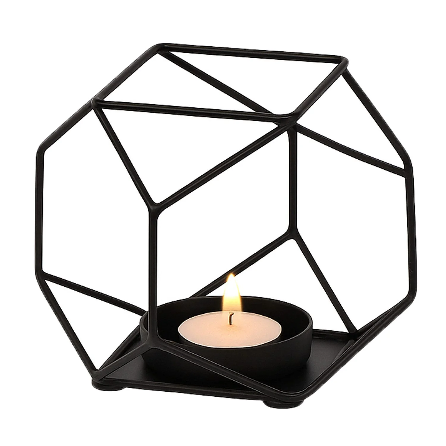 Teelichthalter Sarpene -1- Schwarz, 11 cm