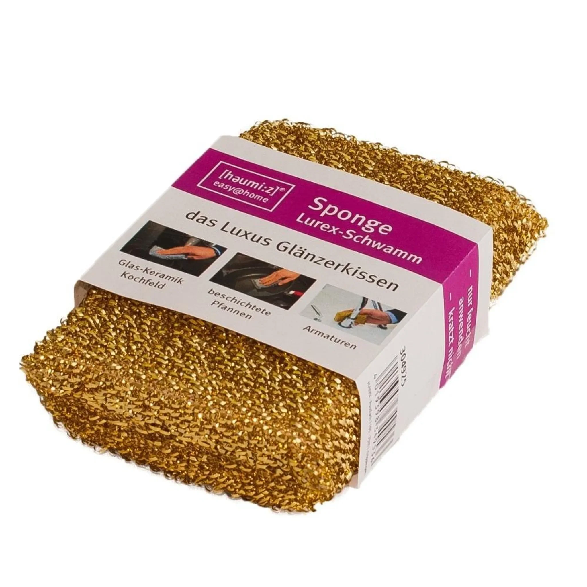 homiez Luxus-Glänzerkissen – Lurex-Reinigungsschwamm für Ceranfeld & Küche (Farbe zufällig)