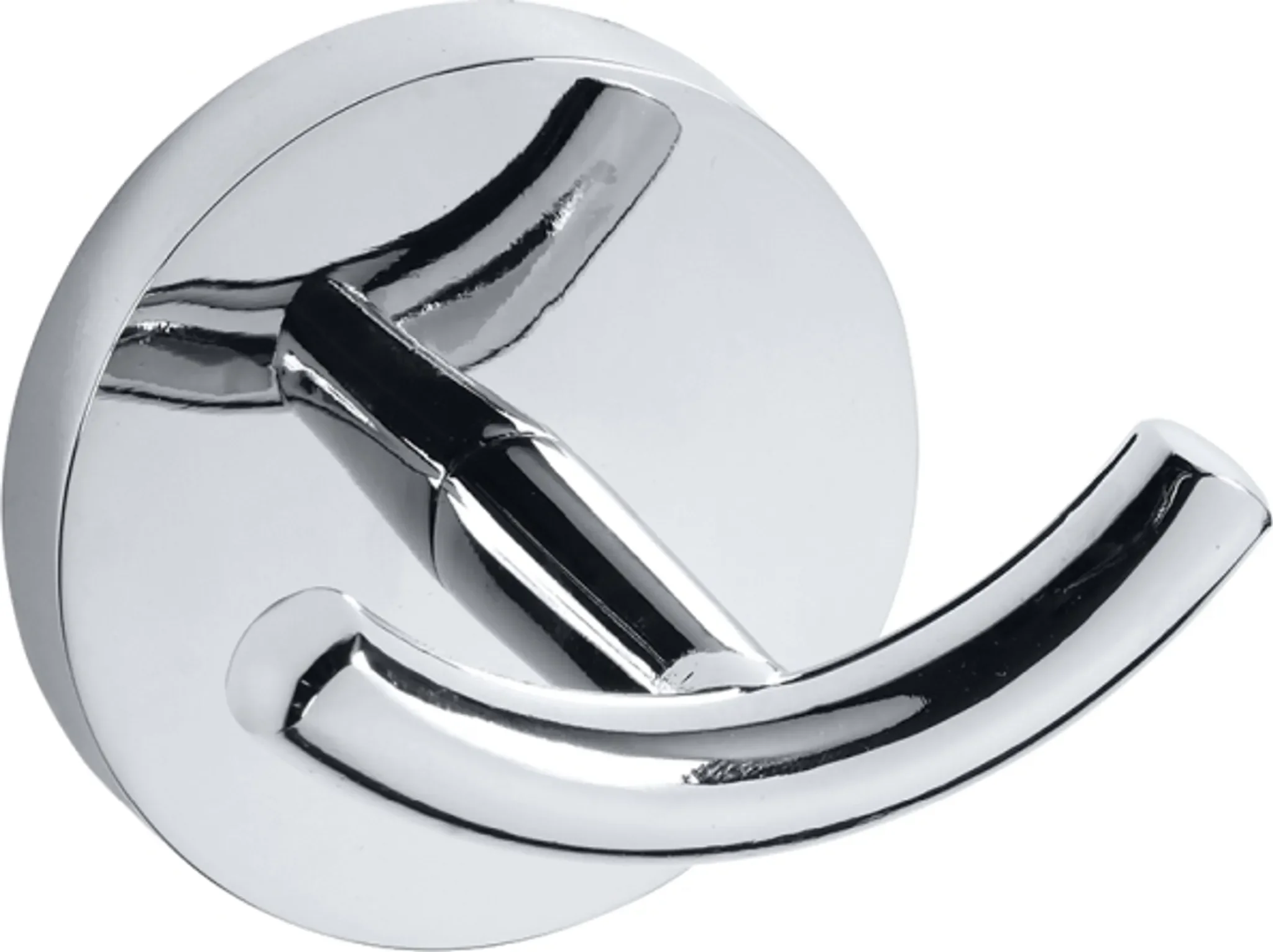 BALFA Doppelkleiderhaken – Zink Chrom poliert, 70 x 60 x 50 mm