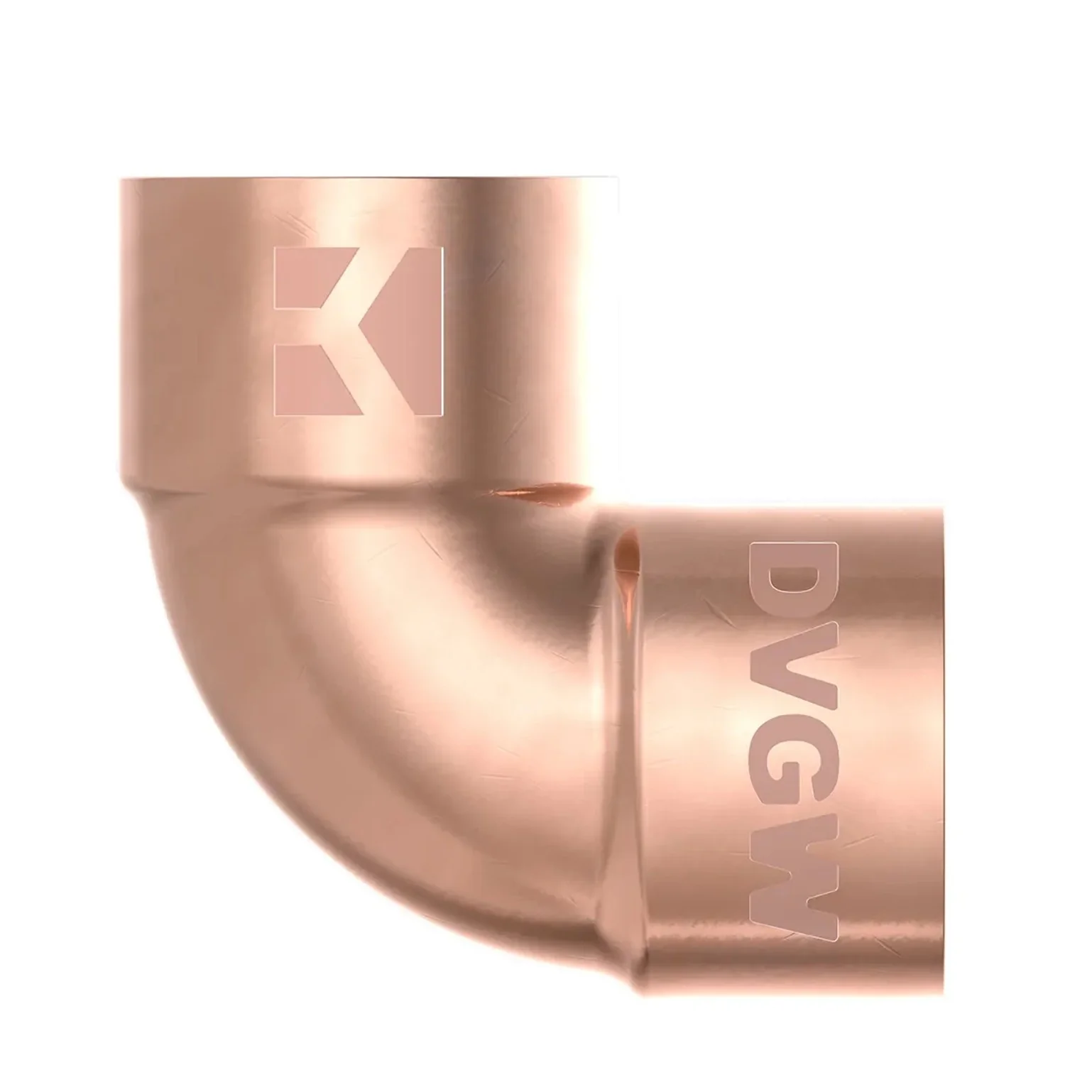 Kirchhoff Fitting Winkel 90 Grad 12 mm, 2 Muffen, blank