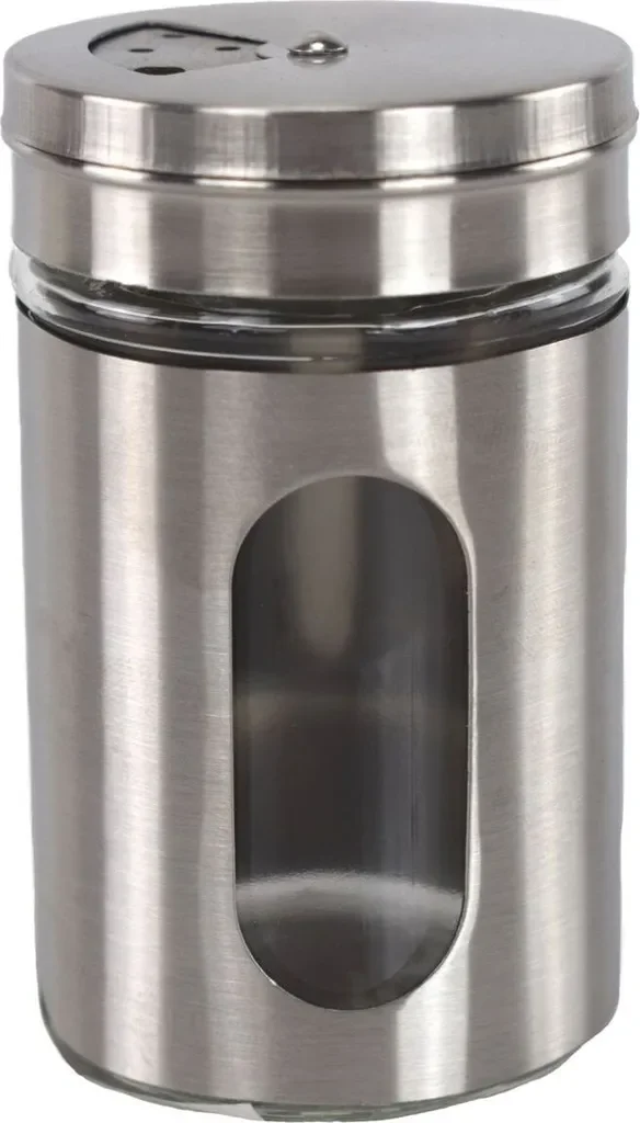 Gewürzstreuer aus Glas mit verstellbarer Öffnung – Ø5 x 8,5 cm