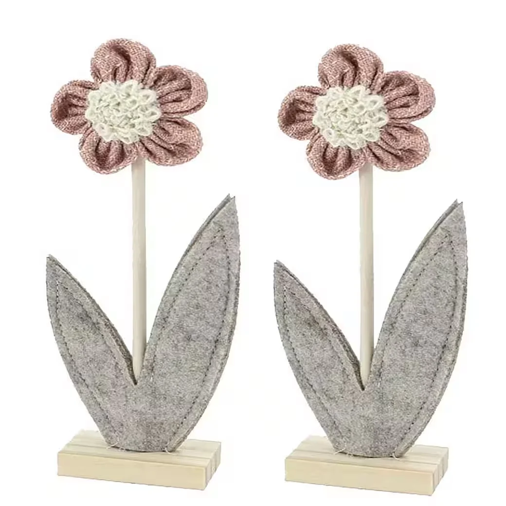Dekoaufsteller-Set „Blumentraum“ – 2er Set Blume, 22 cm Höhe