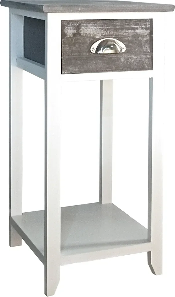 Beistelltisch Mia – Landhaus Weiß/Grau