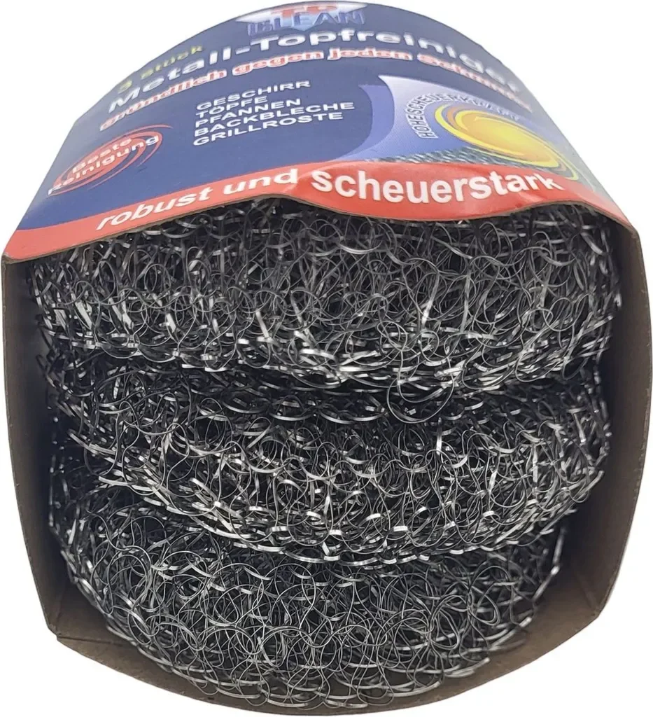 Metall-Topfreiniger 3er-Set – Scheuerschwämme für Töpfe, Pfannen & Grillroste